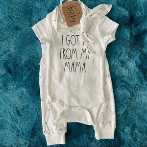 Rae Dunn Baby Girl Outfit Size 0-3 Months